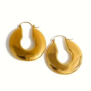New! Luca Gold Hoop Earrings (1026) NWOT